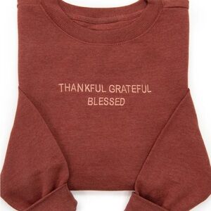 Rust Embroidered Sweatshirt